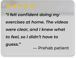 5-star review from a Prehab patient