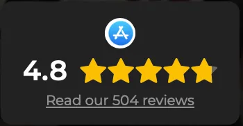 4.8 app rating badge