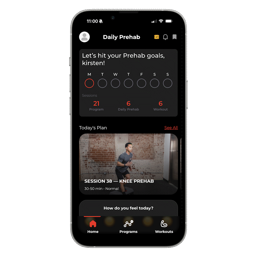 Prehab app program preferences demo